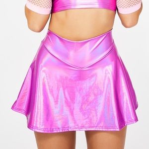 Dolls Kill “Club Exx Fairy Type Holographic Skort”